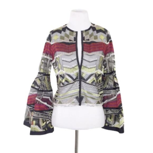 NWT Alexis Gem Sheer Embroidered Jacket Size XS - Picture 2 of 6